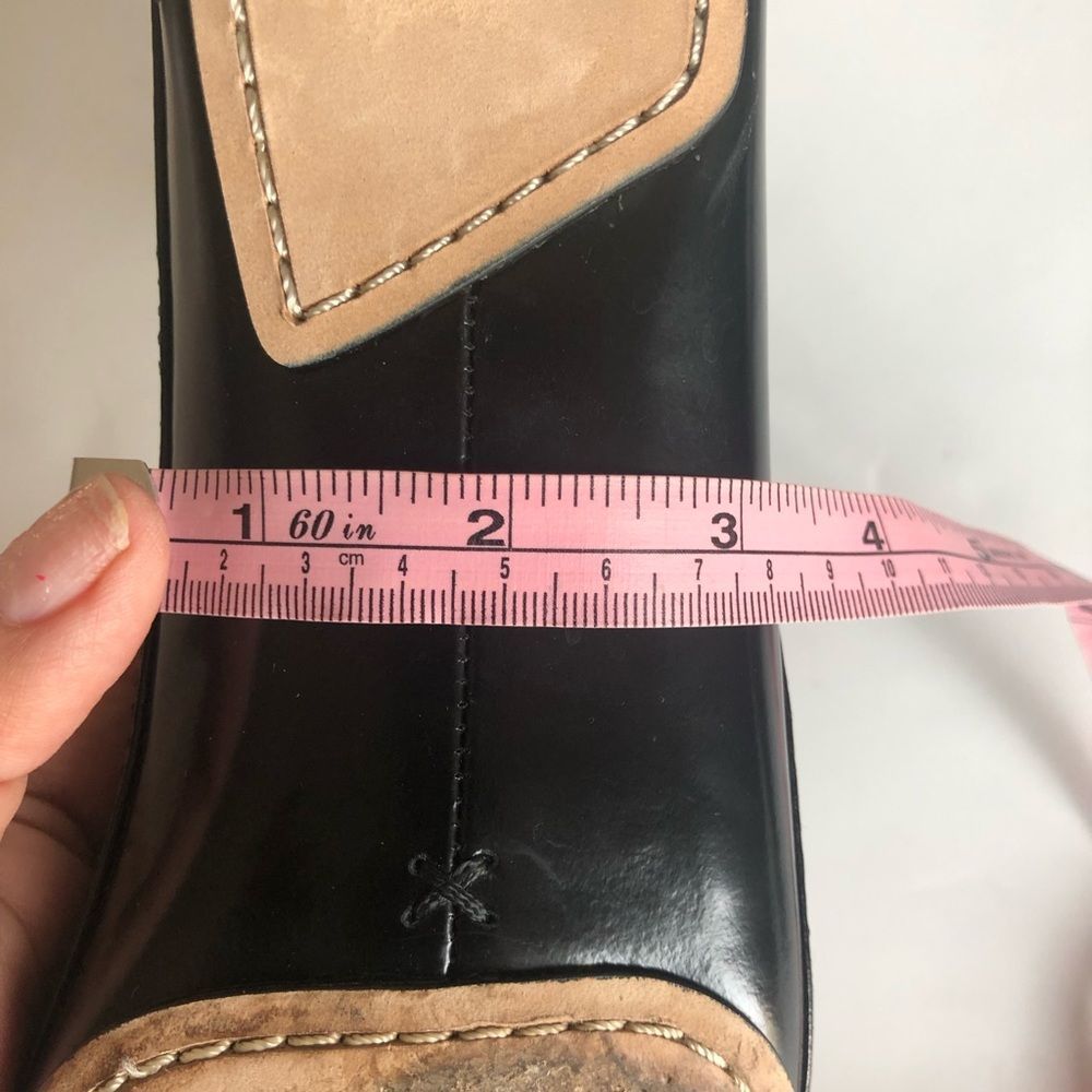 RAG & BONE High Black Patent Leather Boots Size 38.5 - Picture 13 of 15